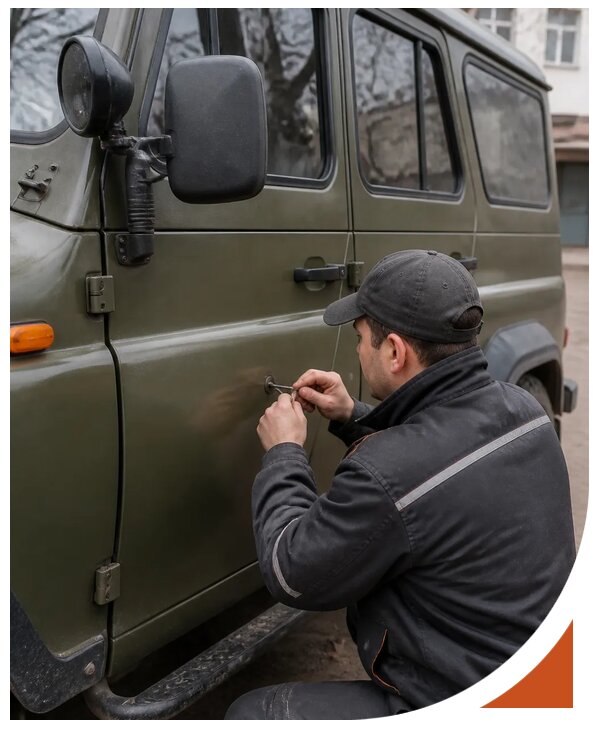 Профессиональное вскрытие автомобиля УАЗ без повреждений в Полевской